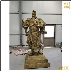 九龍銅關公雕塑擺件